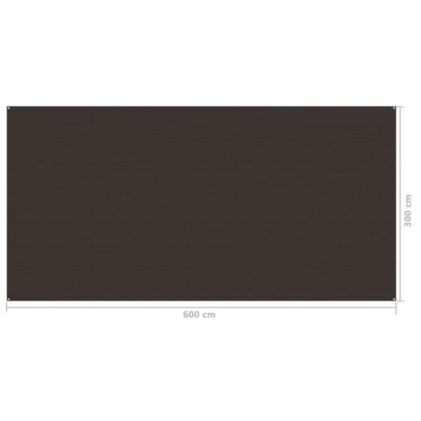 vidaXL Telttamatto 300x600 cm ruskea