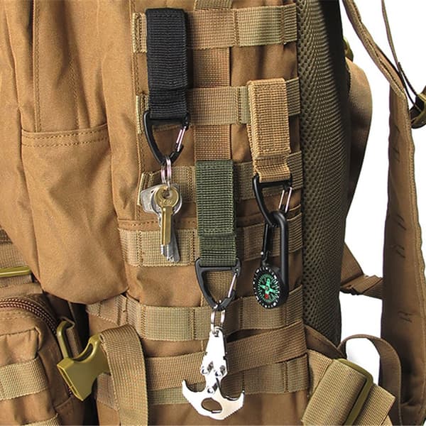 Slittålig Taktisk Nyckelkrok Ryggsäck Webbing MOLLE