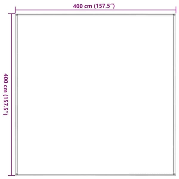 vidaXL Telttamatto 400x400 cm musta HDPE