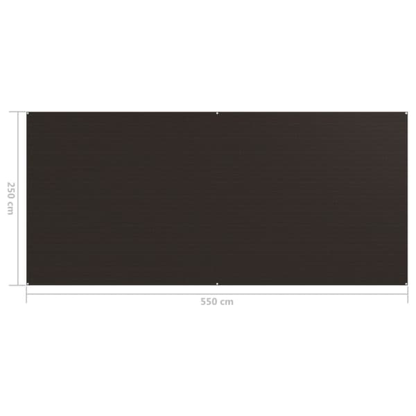 Telttamatto 250x550 cm ruskea