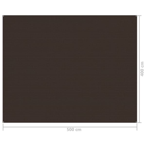 Tältmatta 400x500 cm brun