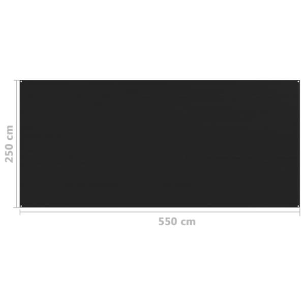 Tältmatta 250x550 cm svart