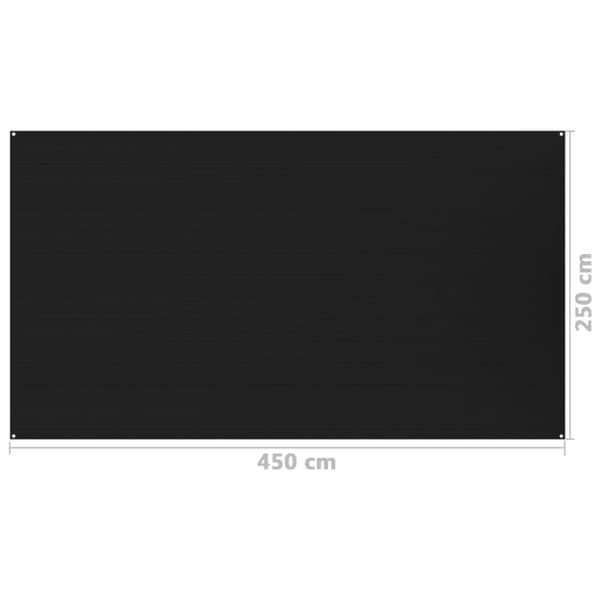 Tältmatta 250x450 cm svart
