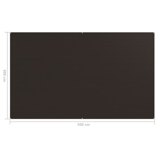 telttæppe 300x500 cm brun