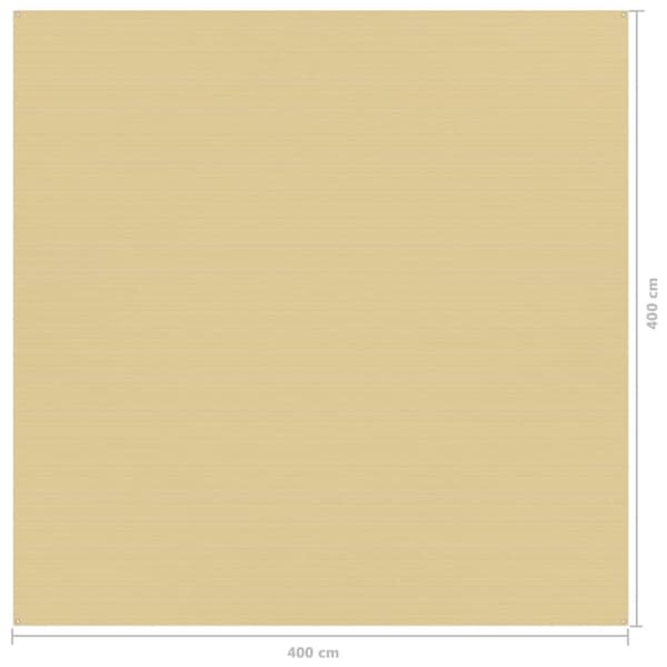 telttæppe 400x400 cm beige