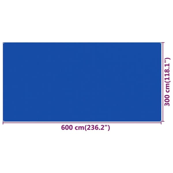 Telttamatto 300x600 cm sininen HDPE