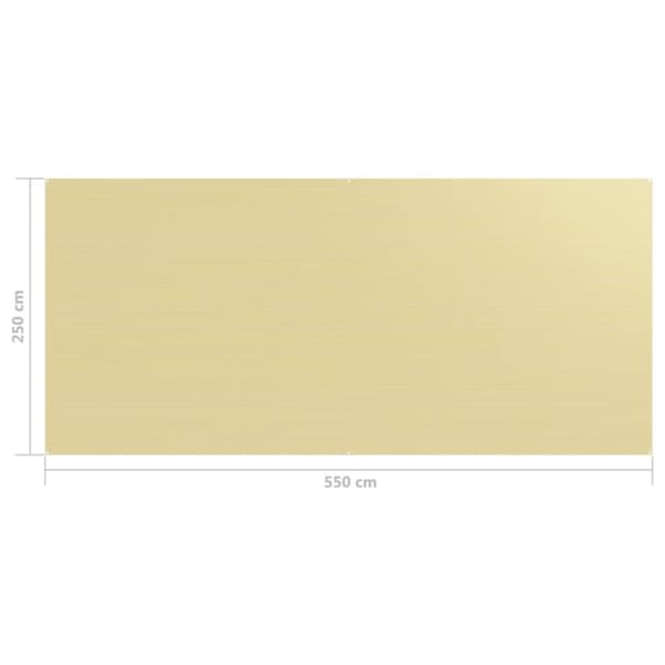 telttæppe 250x550 cm beige