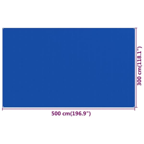 telttæppe 300x500 cm HDPE blå