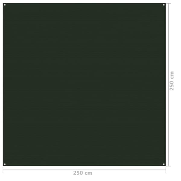 telttæppe 250x250 cm mørkegrøn
