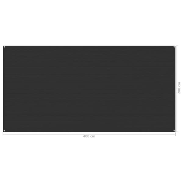 telttæppe 200x400 cm antracitgrå