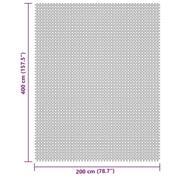 vidaXL Telt teppe kremhvit 4x2 m