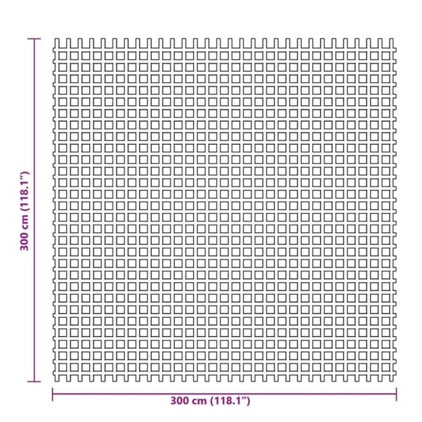 vidaXL Campingmatta grön 3x3 m
