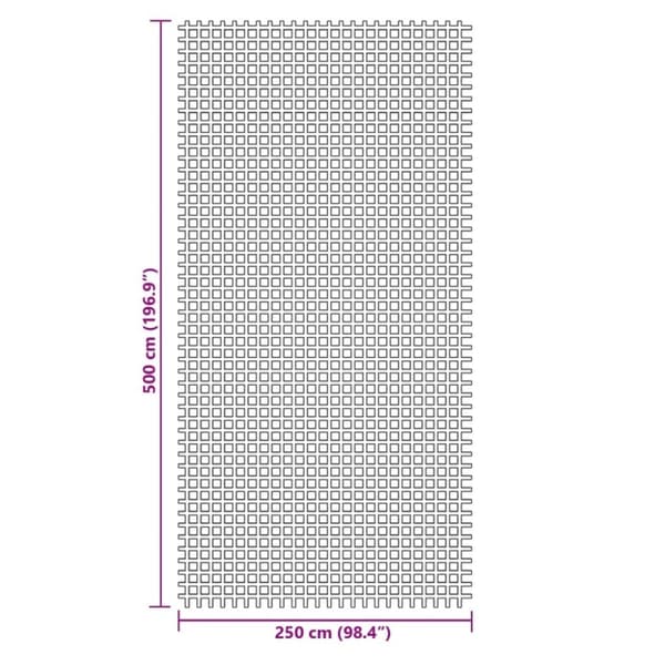 vidaXL Telt teppe blå 5x2,5 m