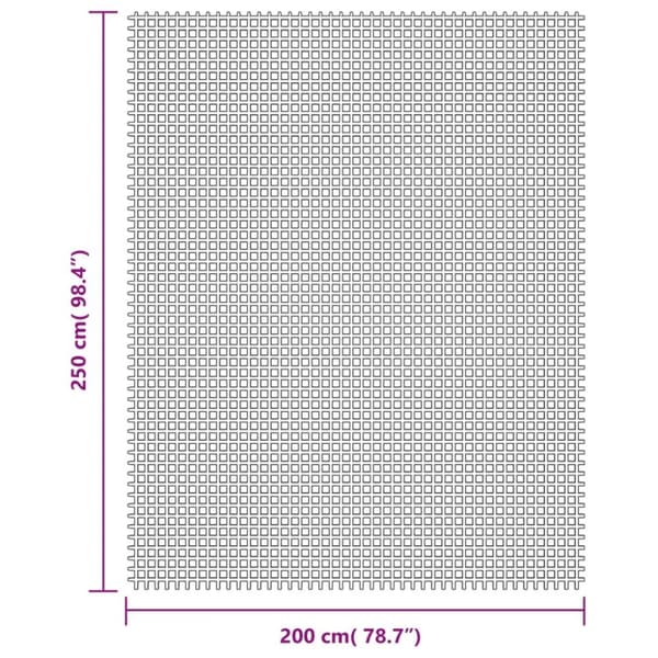 vidaXL Telt teppe lysegrå 2,5x2 m