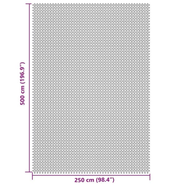 vidaXL Telttamatto vaaleanharmaa 5x2,5 m