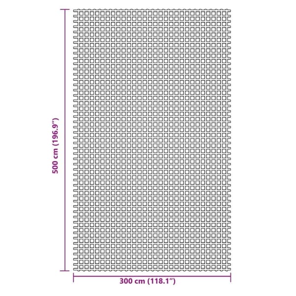 vidaXL Telt teppe antrasitt 5x3 m