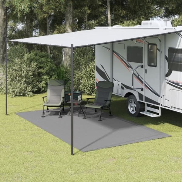 vidaXL Telttamatto vaaleanharmaa 4,5x2,5 m