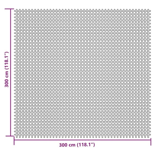 vidaXL Telttamatto vaaleanharmaa 3x3 m