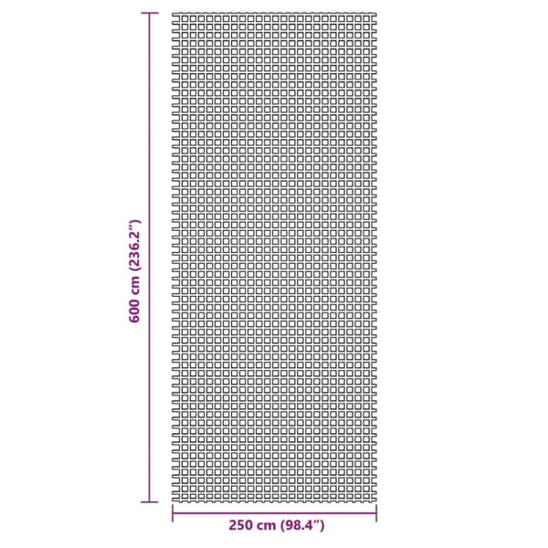 vidaXL Telt teppe grønn 6x2,5 m