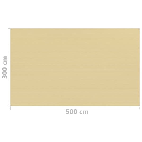 vidaXL telttæppe 300x500 cm beige -  Telttilbehør