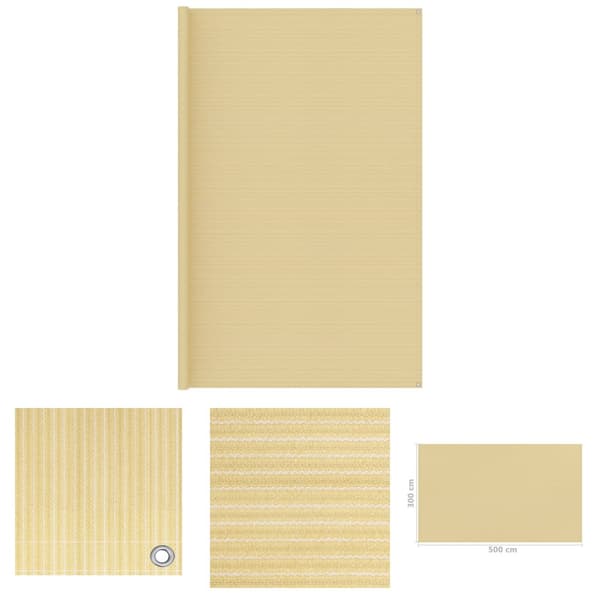 The Living Store telttæppe 300x500 cm beige -  Telttilbehør