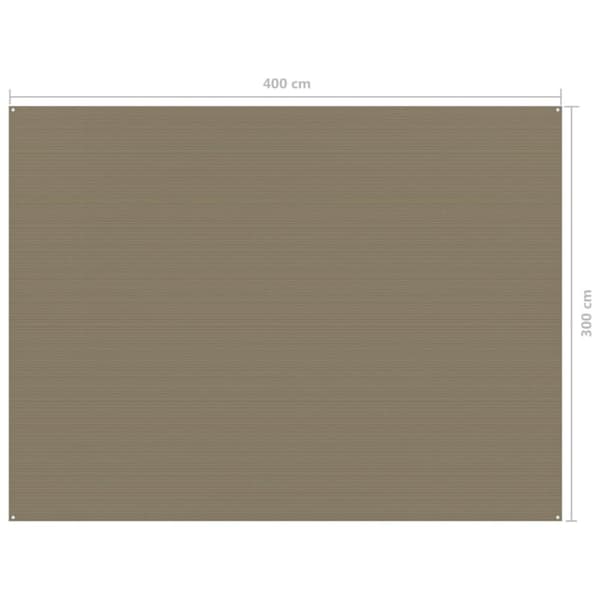 Telttilbehør - Living telttæppe 300x400 cm gråbrun