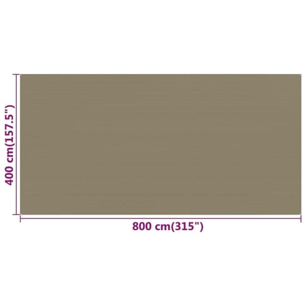 Tältmatta taupe 400x800 cm HDPE