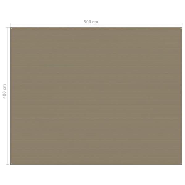 Tältmatta 400x500 cm taupe