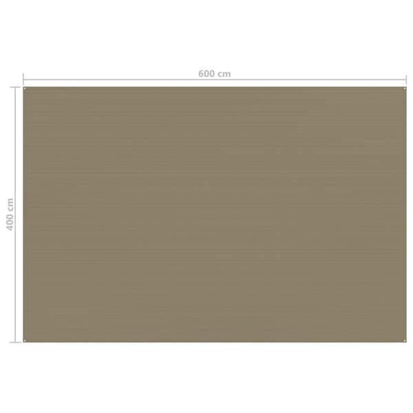 Tältmatta 400x600 cm taupe