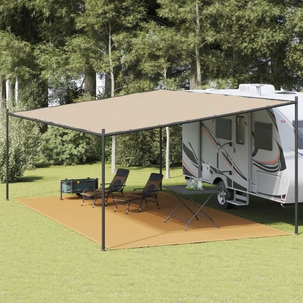vidaXL Tältmatta sandfärgat 400x700 cm HDPE