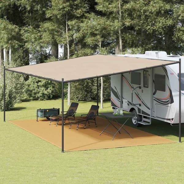 vidaXL telttæppe 400x600 cm HDPE sandfarvet