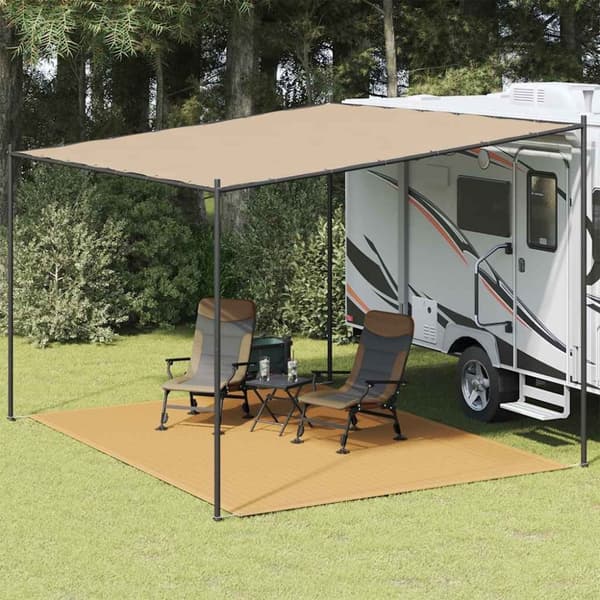 vidaXL Teltteppe sand 300x400 cm HDPE