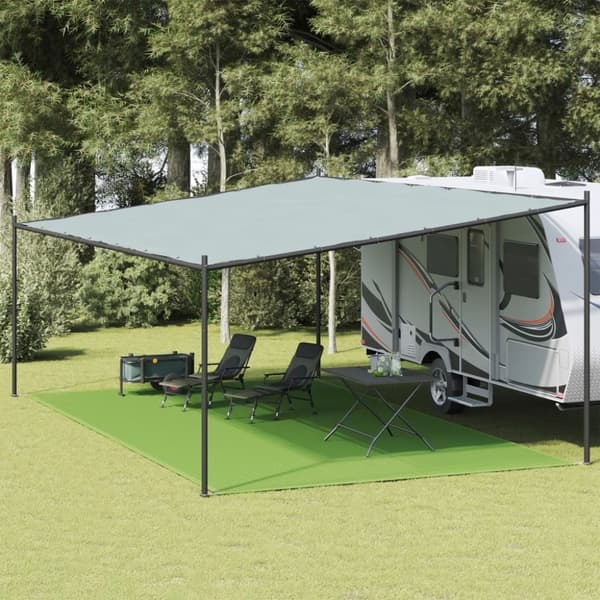 vidaXL telttæppe 400x600 cm HDPE lysegrøn