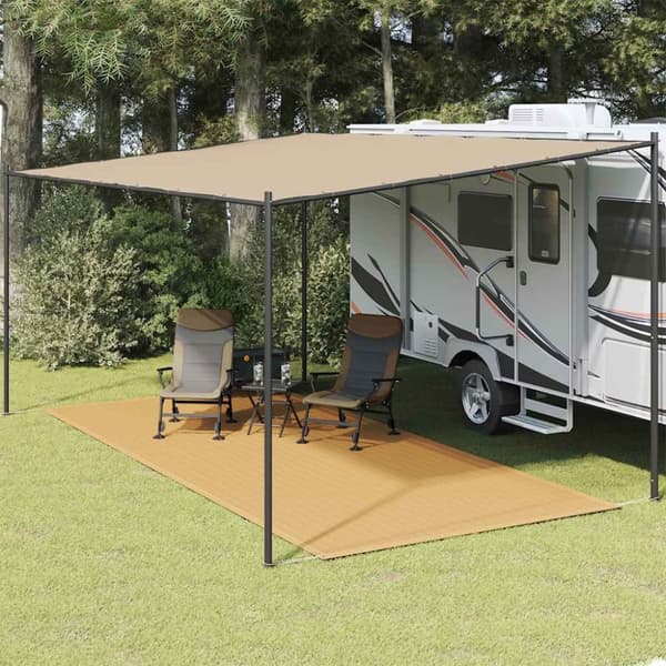 vidaXL Tältmatta sandfärgat 250x550 cm HDPE