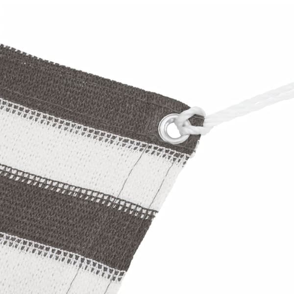vidaXL telttæppe 400x700 cm HDPE antracitgrå og hvid