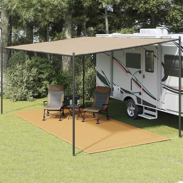vidaXL Telttamatto hiekka 250x600 cm HDPE