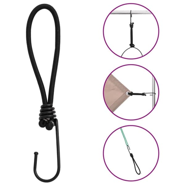 vidaXL Strikksnorer med kroker 25 stk 17 cm