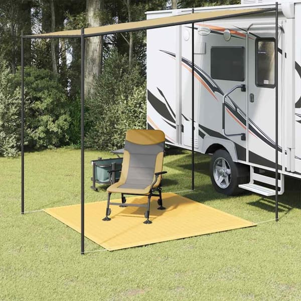 vidaXL telttæppe 250x250 cm HDPE beige