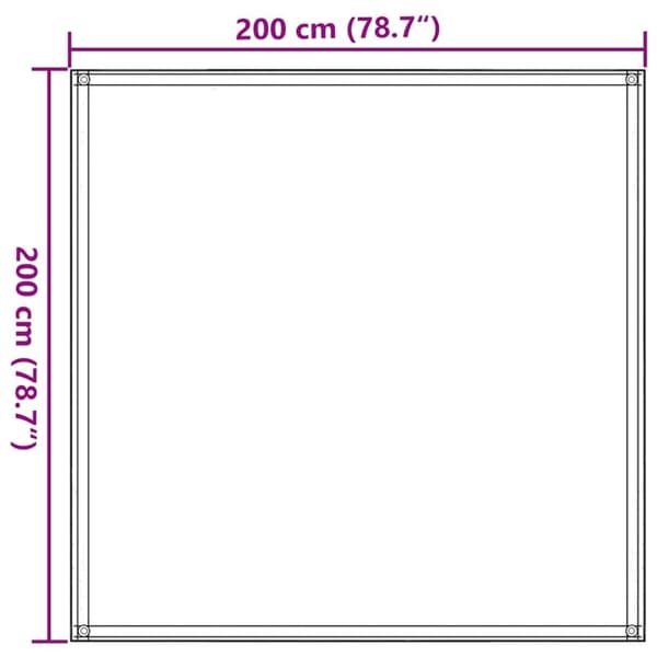 vidaXL telttæppe 200x200 cm HDPE sandfarvet