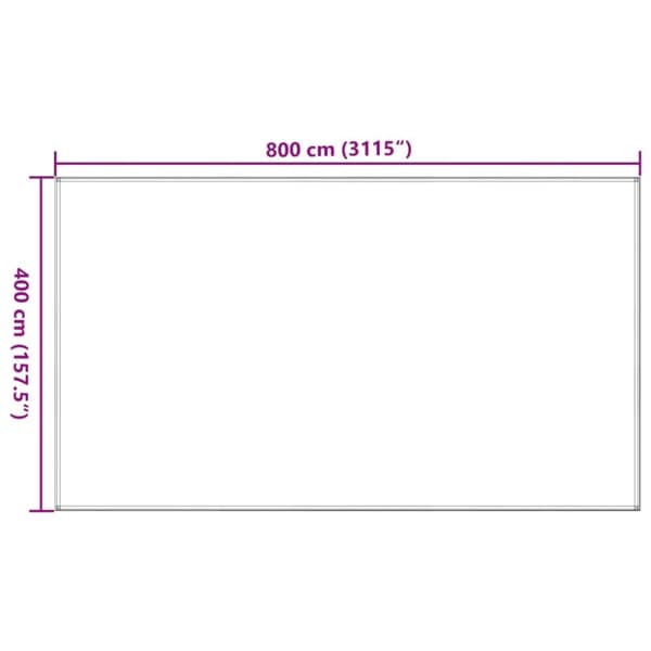 vidaXL Teltteppe beige 400x800 cm HDPE