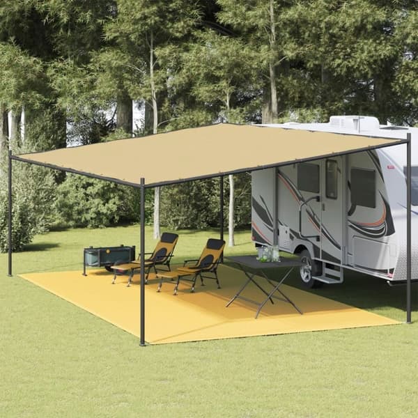 vidaXL Teltteppe beige 400x800 cm HDPE