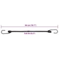 Miniatyrbilde 6 av 6: vidaXL Strikksnorer med refleksstrimler og kroker 50 stk 46 cm