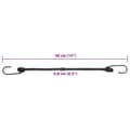 Miniatyrbilde 6 av 6: vidaXL Strikksnorer med refleksstrimler og kroker 25 stk 38 cm