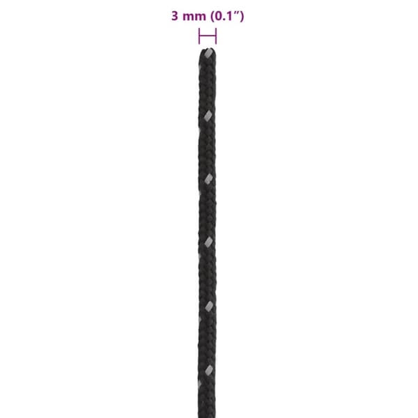 vidaXL Tältlina med reflekterande remsor och fästen 50 m 3 mm