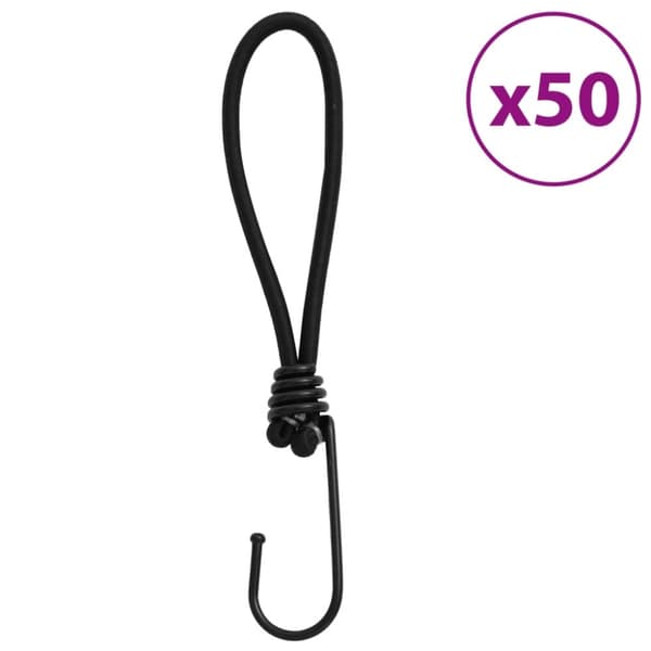 vidaXL elastiksnore med kroge 50 stk. 17 cm