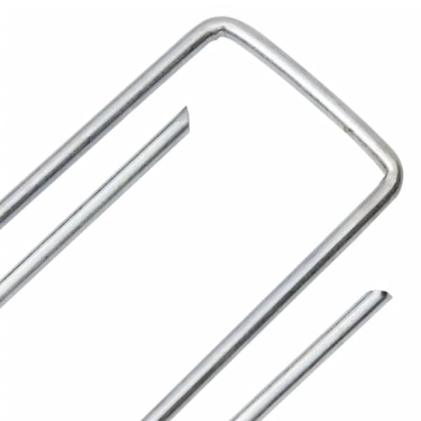 vidaXL jordpløkker 50 stk. U-facon 15x3,5 cm galvaniseret stål