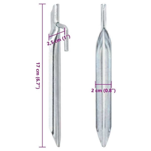 vidaXL Telttatapit 24 kpl V-muotoiset 17 cm Ø20 mm galvanoitu teräs
