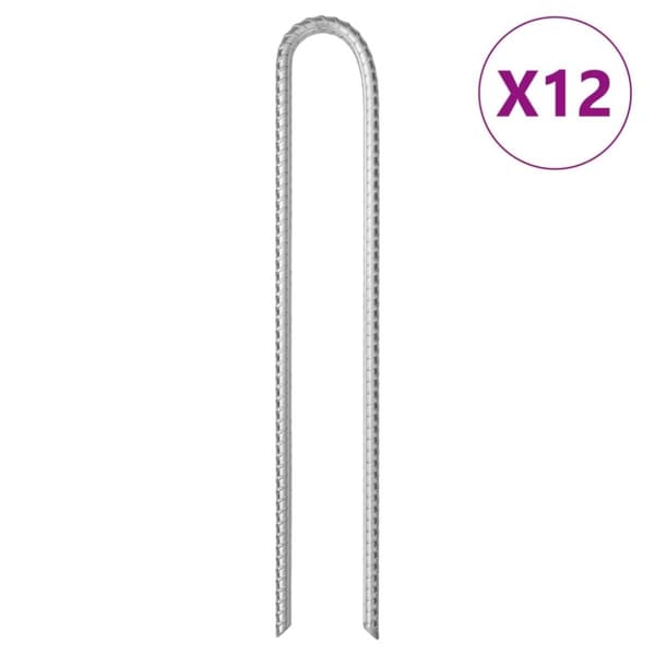 vidaXL teltpløkker 12 stk. V-facon 37 cm Ø10 mm galvaniseret stål