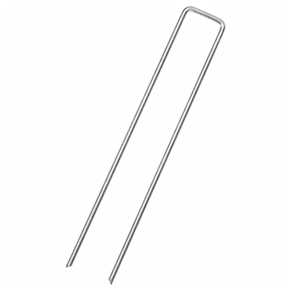 vidaXL jordpløkker 50 stk. U-facon 20x4 cm galvaniseret stål