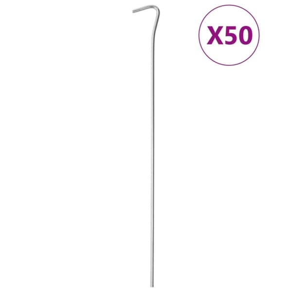 vidaXL Teltplugger 50 stk 30 cm Ø4 mm galvanisert stål